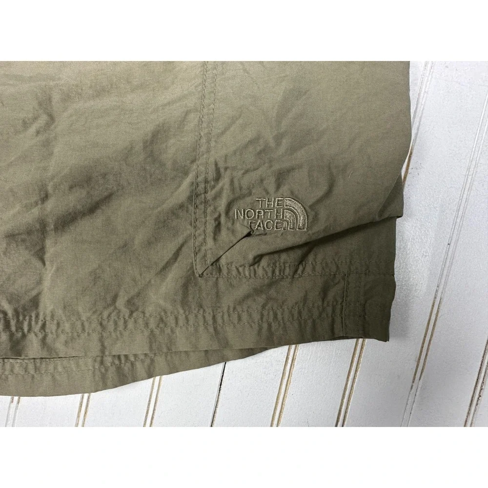 The North Face Shorts Mens L Nylon Hiking Outdoor Khaki Elastic Waist Utility 33